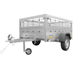 Remorque basculante 200x125 avec ridelles grillagées et roue jockey - Garden Trailer 201 KIPP