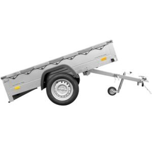 Remorque unitrailer Garden Trailer 201 KIPP 200x125 cm [avec roue jockey et bâche plate grise]