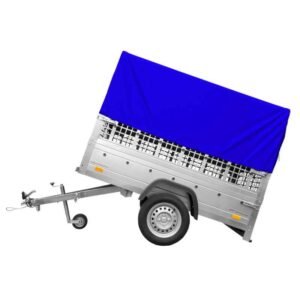 Remorque 750 kg Garden Trailer 200 KIPP 200x106 cm tôle non freinée  [avec rehausses grillagées, bâche haute et arceau]
