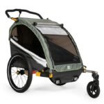 Remorque velo pour bebe​ Burley pour 1-2 Enfants - sage green/charcoal