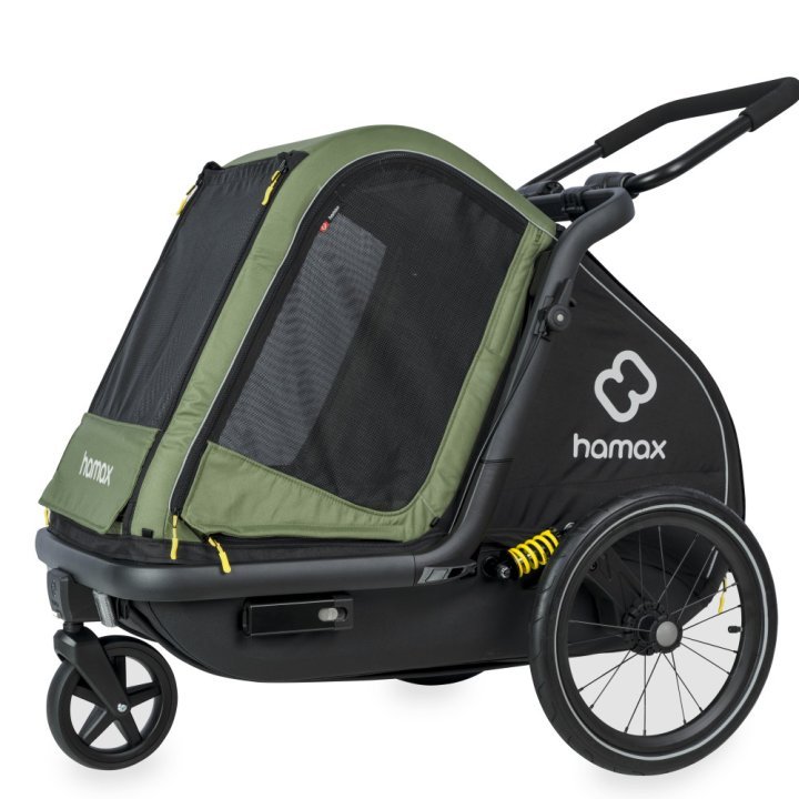 Remorque vélo animaux​ Hamax - Pluto Medium - vert/noir