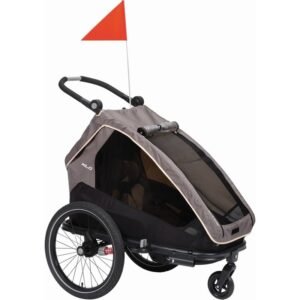 XLC MONO S Remorque Vélo Enfants - gris/beige/anthracite