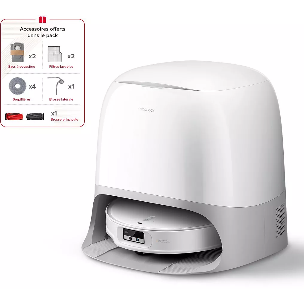 Robot Aspirateur Laveur ROBOROCK Qrevo Curv 2 ProX Blanc