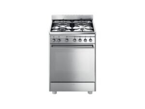 Cuisinière mixte SMEG CX68MF8 4 foyers Multifonction Vapeur 60 cm